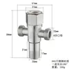 Acero Inoxidable 304 Núcleo de Cobre Espesado Válvula de Ángulo Calentador de Agua para Inodoro Conector de Doble Uso Válvula Triangular