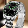 Reloj mecánico automático transfronterizo para hombre, reloj de doble calendario, luminoso, para negocios, resistente al agua, reloj deportivo con mareas y generación de voz.