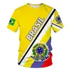 2025 Nueva Camiseta para Hombre con Estampado de Bandera Alemana Moda Casual Cuello Redondo Manga Corta Top Trendy de Calle Harajuku
