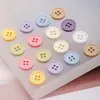 Botones de Resina Coloridos para Camisas, Suéteres, Botones Redondos de Cuatro Agujeros para Tejidos, Ropa Infantil, Cárdigans, Chaquetas, Botones Decorativos Redondos para Coser a Mano