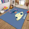 Alfombra de Sala de Estar con Estampado de Stitch de Dibujos Animados Felpudo de Entrada Manta de Terciopelo de Cristal para Dormitorio Felpudo Absorbente de Agua y Resistente a Manchas