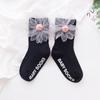 Calcetines de algodón para niños, primavera y otoño, para niñas, otoño, calcetines de bebé, calcetines de algodón con lazo, venta directa de fábrica de otoño