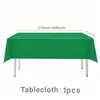 Boda Estilo Europeo Transfronteriza Desechables Platos de 9 Pulgadas, Vasos de Papel, Mantel, Color Sólido Verde, Verde Oscuro Decoraciones de Mesa de Postre para Fiesta