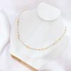 Joyería transfronteriza en stock al por mayor Temperamento francés Traje de collar y pulsera de cruz Lujo ligero que no se desvanece Cadena para clavícula para mujer