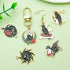 Venta Caliente Transfronteriza Aleación con Goteo de Aceite Estilo Gótico de Halloween Colgante de Cuervo Colgante Accesorios de Joyería para Pulsera Collar DIY