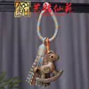 Colar com Pingente de Cavalo do Zodíaco em Sândalo, Corrente de Suéter Ano do Cavalo em Pau-Rosa Yiming Xianyuan, Pingente para Celular, Pingente de Chaveiro