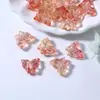 Accesorios de Cadena de Cuentas de Mariposa de Vidrio Translúcido Múltiples Especificaciones Gradiente Mariposa Cuentas Sueltas DIY Estilo Antiguo Paquete de Material para Pasador de Pelo Pendientes