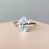 Anéis Femininos da Série Zircônia Oval de Alta Qualidade, Estilo Ins Europeu e Americano para Casamento, Design Moderno e Versátil para Mulheres