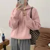 Suéter Pulóver con Cuello Solapa y Media Cremallera Retorcido para Mujer Otoño e Invierno Holgado Estilo Coreano Pequeño Casual Tejido