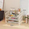 Estantería de escritorio, organizador de archivos para escritorio de oficina, estantería vertical de varios niveles para niños, estante de almacenamiento para habitaciones de estudiantes