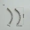 Tailandia Chiang Mai Tubo Curvo de Plata Hecho a Mano Tubo Delgado Liso Tubo Pequeño Tallado Pulsera Collar Joyería de Plata DIY Accesorios