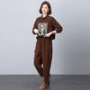 [Buke] Inverno 2024 Hangzhou Italiano Lazer com forro de fleece Espessado Lazer Esportivo conjunto Feminino 2024 Início do Inverno Novo Hoje