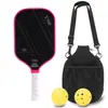 Raquete de Pickleball de Fibra de Carbono T700 Toray Textura de Tecido de Grafite Fosca 16mm de Espessura Competição Fibra de Carbono