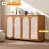 Estante de Livros de Chão Baixa Estilo Retrô Sala de Estar Entrada Gabinete de Armazenamento Doméstico com Porta Gabinete de Armazenamento à Prova de Poeira