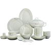 Conjunto de Louça, Doméstico Estilo Europeu com Borda Dourada Conjunto de Louça de Porcelana Óssea de 56 Peças, Combinação de Tigela de Comer e Prato de Cerâmica Jingdezhen
