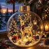 Amazon Lindo Nuevo Diseño Portátil Adorno de Diorama Navideño Decoración de Bola de Navidad