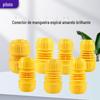 Os fabricantes fornecem conector de mangueira espiral de plástico mangueira rosqueada corrugada amarela conector rápido de tubo de água multi-especificação