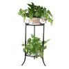 Venta Directa de Fábrica Soporte de Flores de Hierro Multicapa para Plantas Verdes, Plantas Colgantes, Estante de Flores para Balcón, Ahorro de Espacio para Interiores de Sala de Estar Soporte de Plantas Verdes de Pared