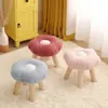 Taburete Pequeño con Forma de Flor para Uso en Casa, Otomana Linda de Moda con Forma de Nube, Asiento para Sala de Estar, Taburete para Cambiarse los Zapatos en el Dormitorio de los Niños