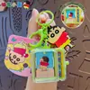 Llavero de Muñeca Dinámica Dimensión Pequeña Crayon Original Colgante Pequeño Llavero para Mochila Escolar de Pareja Colgante Pequeño Regalo