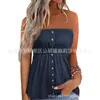 Amazon Comercio Exterior Europeo y Americano verano mujer sexy moda atado a la cintura estilo chica caliente top de tubo