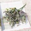 Eucalipto Pequeño Hojas de Eucalipto de 5 Puntas Hojas de Eucalipto Hojas de Dinero Flores Artificiales Decoración Suave para el Hogar Pared de Plantas Paisaje Flores