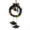 Corona de Enredadera de Halloween con Cascabeles de Cuervo, Decoración Colgante para Puerta, Colgante de Atmósfera Espeluznante para Fiestas en Centros Comerciales