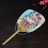 Gato de la Suerte Dibujo Animado Estilo Japonés Artesanía de Bambú Hecho a Mano Abanico de Color Abanico de Plátano