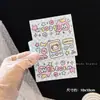 Yesbear Oso Grande Hecho a Mano No. 1 Tarjeta Cabeza Grande, Mediana y Pequeña Pinza Diversión Pegamento Joyería Empaque Tarjeta Decorativa Rojo Negro