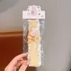 Diadema de pelo floral marrón con velcro para organizar el flequillo y el pelo de la frente, pinza para el pelo de encaje con lazo para niños, accesorio para el pelo