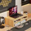 Suporte para monitor de computador, elevador de monitor para mesa, nova prateleira de armazenamento de mesa multicamadas, estante de livros estendida, porta-canetas