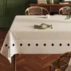Toalha de mesa estilo vintage, lavável, impermeável, resistente a óleo, toalha de mesa retrô, novo modelo 2025, toalha de mesa de centro, luxo leve, toalha de mesa de alta qualidade