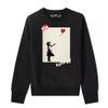 Suéter de manga larga suelto para hombre estilo Banksy Banksy arte graffiti hip hop cultura callejera