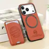 Cuero Liso Adecuado para Apple 17Promax Funda Magnética para Teléfono Móvil Apple 17 Almacenamiento de Tarjetas Portatarjetas Portatarjetas Anticaída 16 Funda