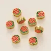 Accesorios de Flor de Cumpleaños Doce Estilo Chino Cuentas de Flor Perforadas DIY Goteo de Color al Óleo Peonía Flor de Durazno Flor de Ciruelo Adornos Colgantes
