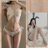 Shuoyao lingerie sexy sexy see-through malha paixão borboleta três pontos sem costas engrenagem aberta livre fora uniforme terno 268