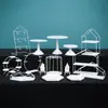 Decoração de Mesa de Sobremesas de Casamento Suporte de Exibição Suporte Branco para Bolo Bandeja Mesa de Lanche Frio Mesa de Chá Lanche da Tarde Suporte para Lanches