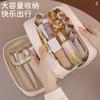 Nueva bolsa de cosméticos de maquillaje Xingyao de doble capa transfronteriza, bolsa de almacenamiento de cosméticos portátil de alta capacidad para viajes y lavado.