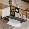 Caja de Pañuelos para Baño Montada en Pared Gama Alta Retro Baño Cocina Inodoro Caja de Papel Invertida Almacenamiento Debajo del Espejo del Gabinete