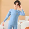 Conjunto de Roupa Íntima Térmica Infantil, Conjunto Outono De Rong para Meninos, Pijama de Inverno para Crianças Maiores, Segunda Pele Estudantil para Meninas