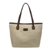 Bolso Tote de Paja Grande de Capacidad para Mujer Bolso de Paja Estilo Vacacional de Nicho para Mujer Bolso Tote Tejido de Hombro Único