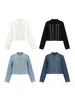 Marca Z comercio exterior transfronterizo listo para enviar ZA ropa para mujer 2026 nuevo modelo chaqueta ajustada de manga larga con decoración de botones para mujer