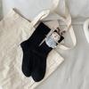 Calcetines Mujer Muñeca de Dibujos Animados Calcetines de Media Caña Otoño e Invierno Nuevos Calcetines Lindos Algodón de Doble Aguja Calcetines Deportivos Estilo Japonés Calcetines para Mujer