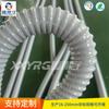 Mangueira para máquina de passar roupa de pendurar ROHS Tubo corrugado de plástico transparente de PVC com rosca Tubo de drenagem reforçado espiralado com costela de plástico