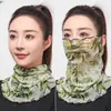 Mascarilla de Malla para el Sol, Bufanda de Cuello Versátil Fina de Verano Multifuncional, Bufanda Pequeña Versátil para el Cuello, Velo para Colgar en las Orejas, Bufanda de Seda para Mujer