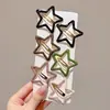 Pinzas para el cabello infantiles de moda con forma de estrella, versátiles y no dañan el cabello, juego de pasadores para arreglar mechones sueltos y flequillo, accesorios para el cabello para niñas
