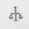 Pingente de Aço Inoxidável Cupido Rosa Libra Barra Haste Âncora Ábaco Pingente Único Aço Titânio Banhado a Ouro 18K