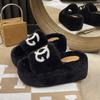 Super Confortáveis Pantufas Mao Mao para Casa e Uso de Inverno Feminino 2024 Novas Pantufas de Celebridade de Fundo Grosso Antiderrapantes de Alta Qualidade