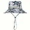 Sombrero Camuflaje Sombrero de Pescador para Hombre Verano Sombrero de Sol de Ala Ancha Sombrero de Sol para Montañismo al Aire Libre Ciclismo de Hombre Viajes