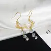 Pendientes de Borla con Mariposa Tachonados de Diamante de Zirconia de Oro Real Chapado en Cobre 2026 para Mujer, Estilo de Diseño Romántico de Nicho, Elegante Joyería para Orejas